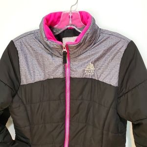 River Edge Black Mock Neck Puffer Jacket Sz 14/16